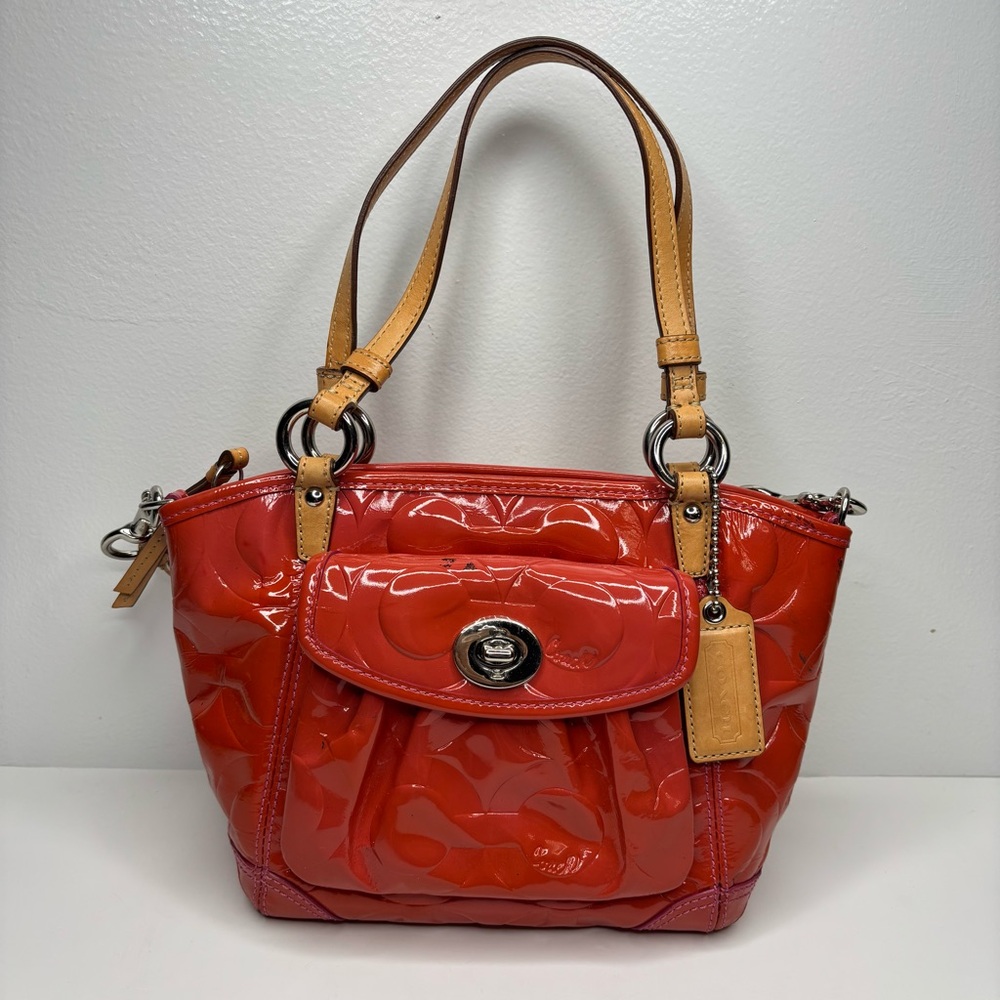 Coach Patent Leather Satchel Bag
